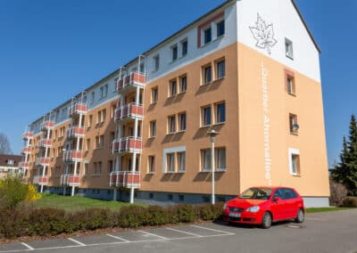 Fassadenerneuerung –  Karl-Marx-Straße 106-109 in Calau